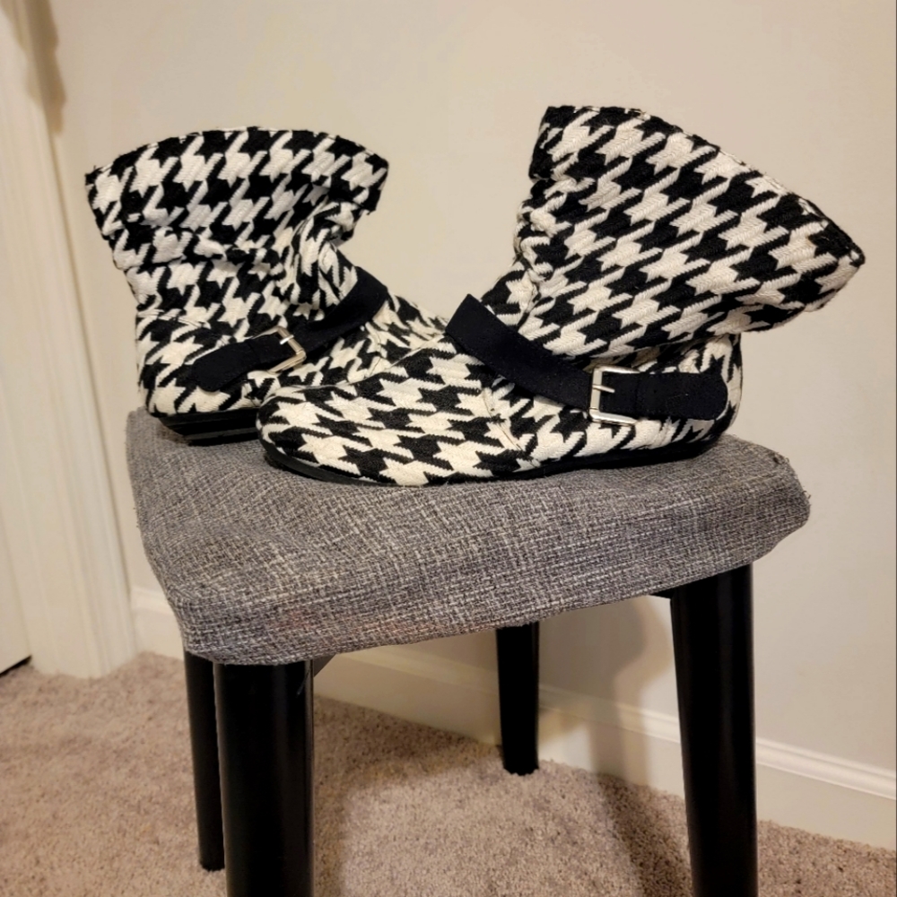 Rampage Size 7 Houndstooth Booties